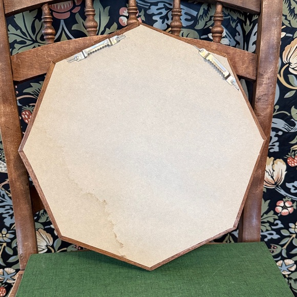 💕MCM Vintage Octagon Wood Mirror - Picture 9 of 9